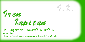 iren kapitan business card